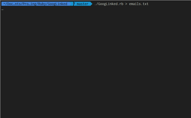 GoogLinked tool output scraping LinkedIn employee names via Google dorking